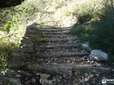 La Marina-La Catedral Senderismo;la pedriza del manzanares pantano peñarroya trekking mochilas caure